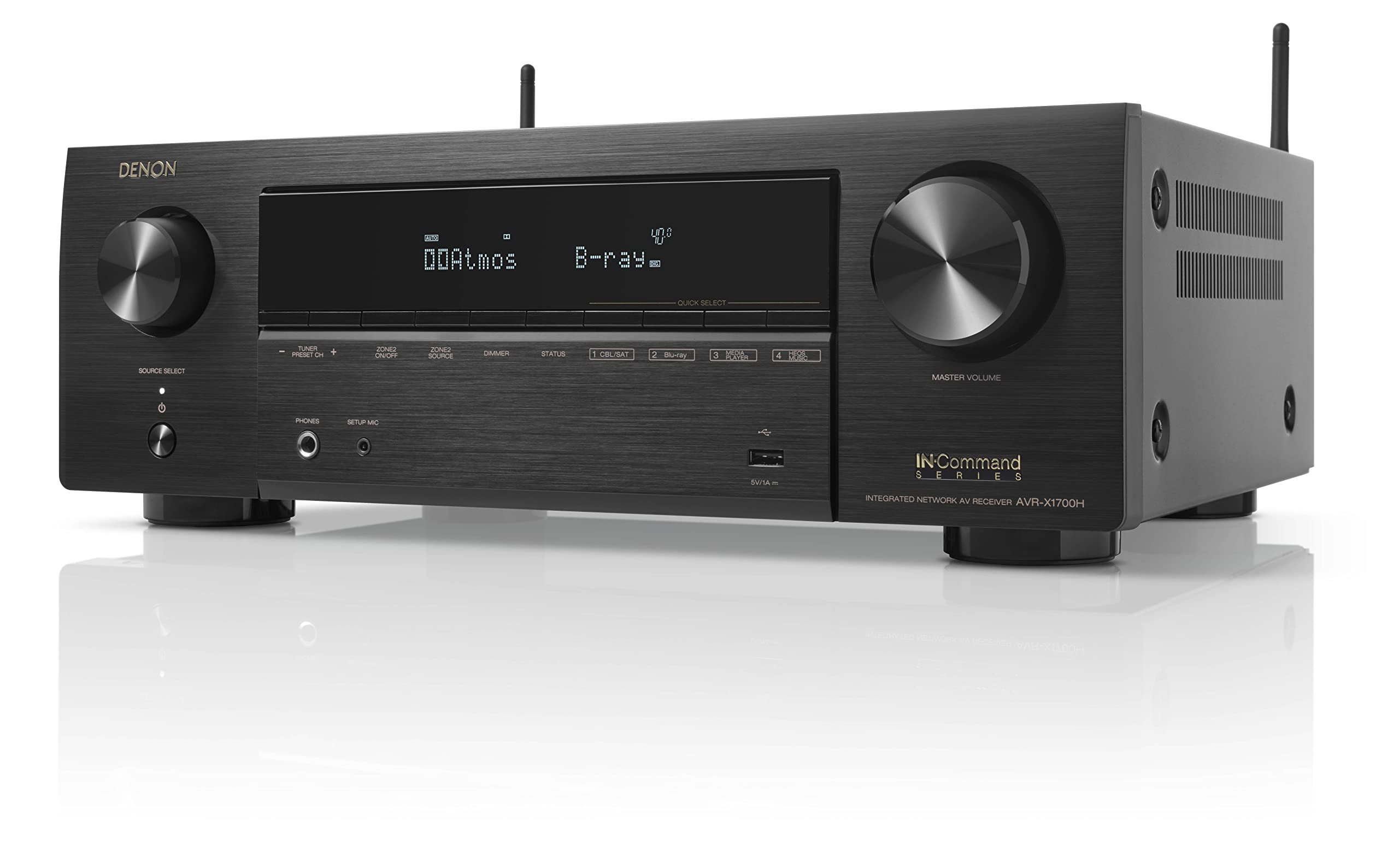 Denon AVR-X1700H Receptor AV de 7.2 canales - 80 W/canal, vídeo